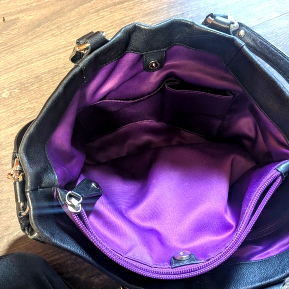 Coach Black Leather Satchel Bag - Picture 6 of 9